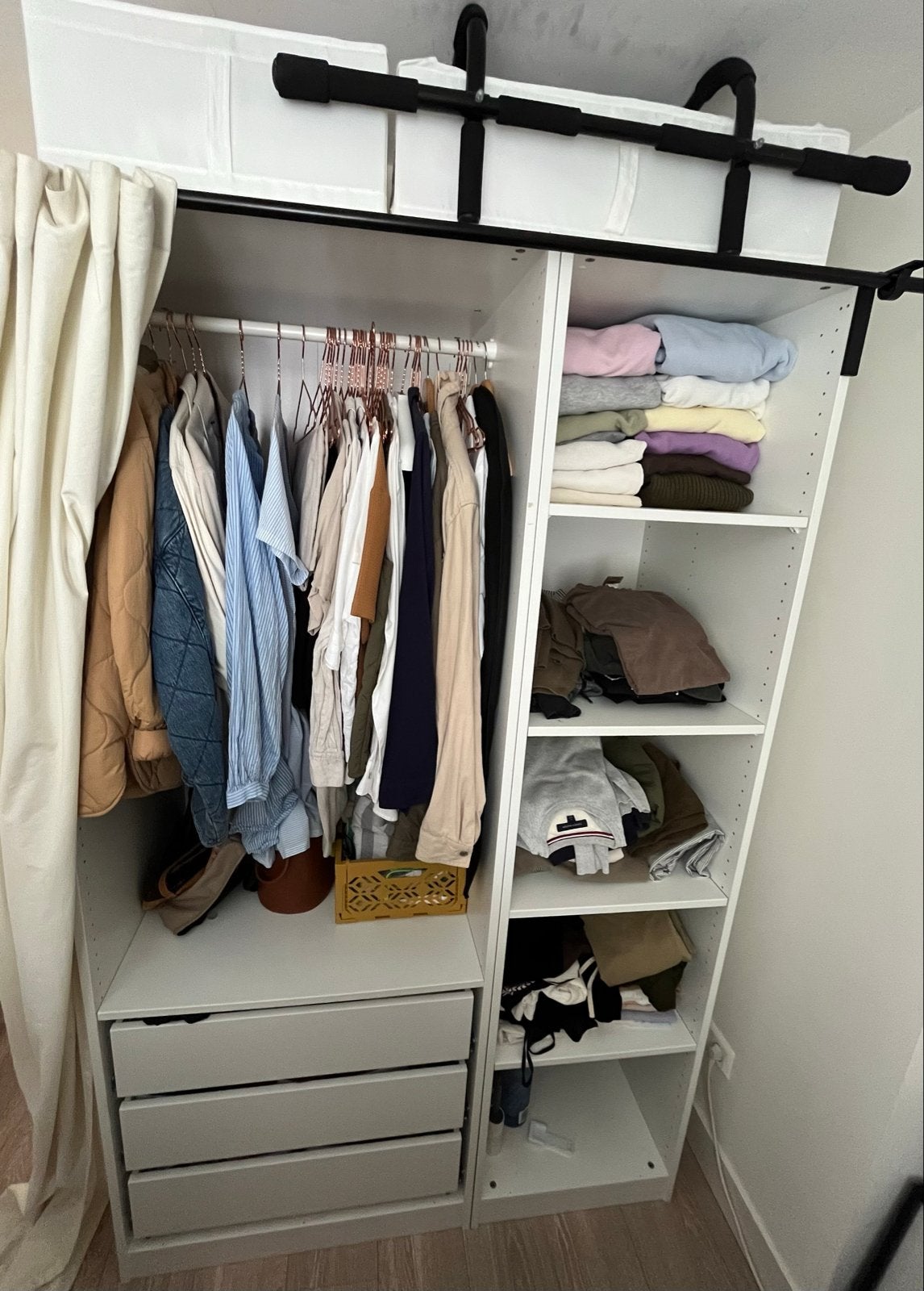 PAX KAST IKEA Witte kledingkast met lades en planken, Ophalen, Gebruikt, 200 cm of meer, 50 tot 100 cm