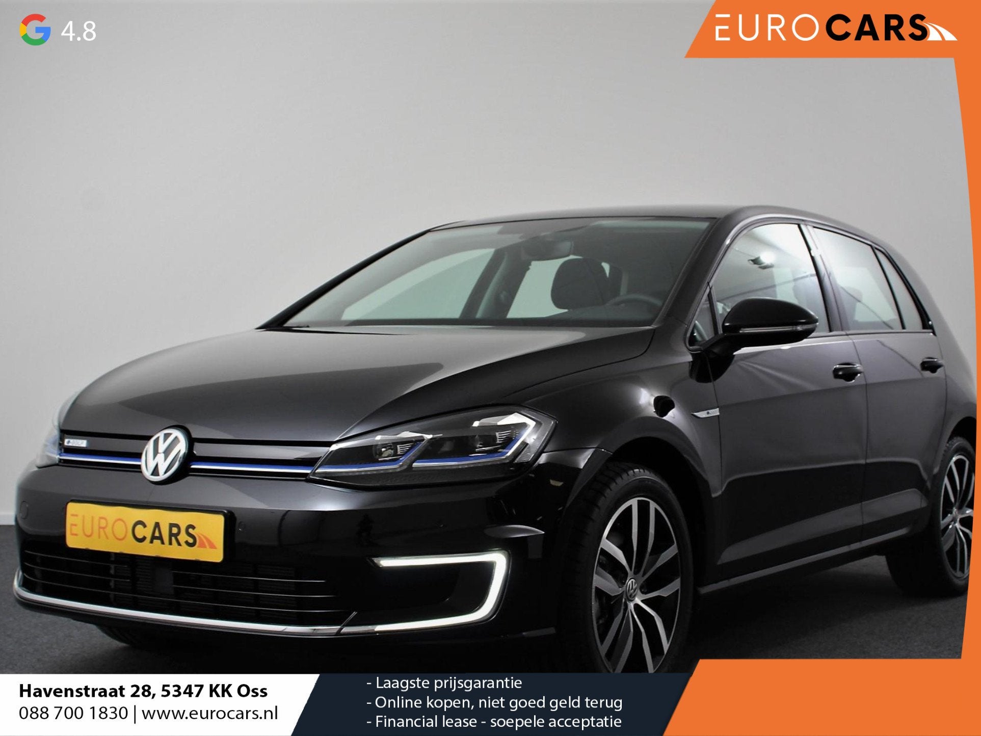 Volkswagen e-Golf Edtion SOH 87% Navigatie Apple Carplay/And, Auto's, Gebruikt, Zwart, 231 km, Zwart