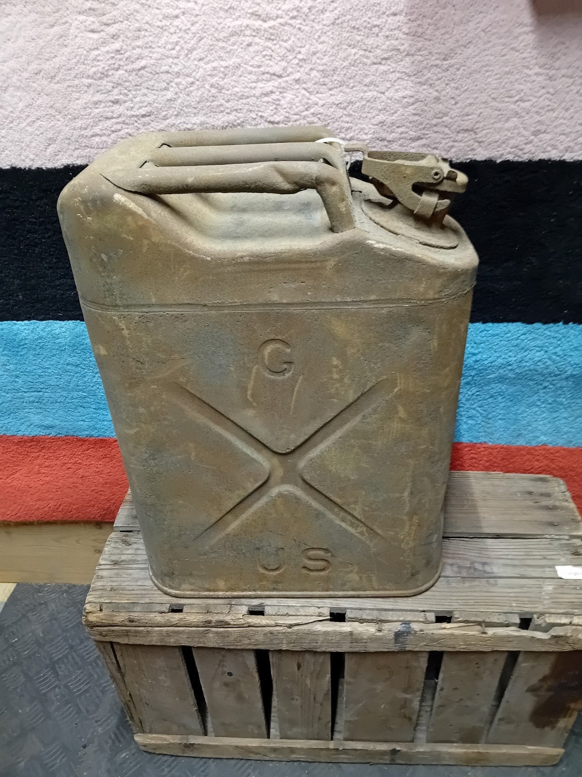 Vintage US Jerrycan 20 liter - 1951, Ophalen of Verzenden, Gebruikt