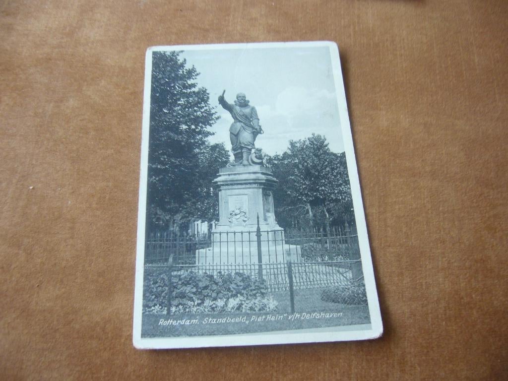 ROTTERDAM  =  STANDBEELD PIET HEIN V.H DELFSHAVEN   1932, Verzamelen, Ophalen of Verzenden, 1920 tot 1940, Gelopen, Zuid-Holland