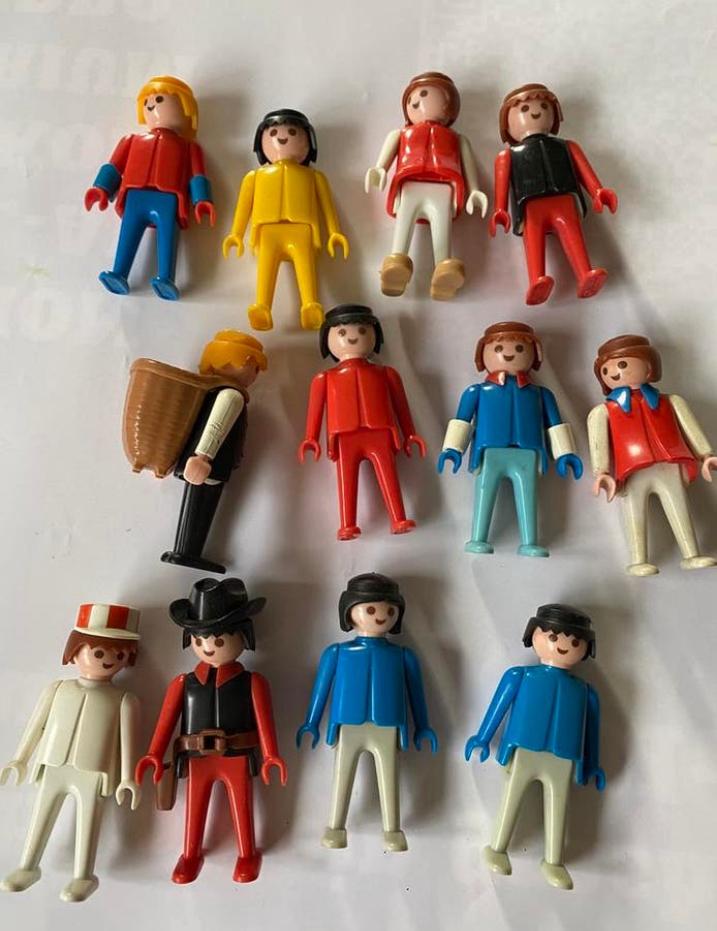 12 vintage Playmobil 9 mannetjes 3 dames poppetjes, Ophalen of Verzenden