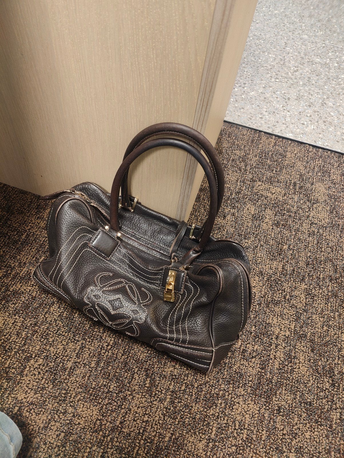 Vintage Leren Handtas - Loewe stijl, Ophalen