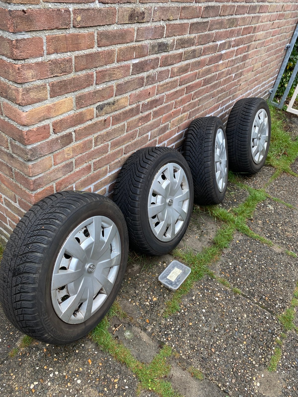 Winterbanden met velgen 195/55R16, Auto-onderdelen, Ophalen, Gebruikt, 16 inch, Banden en Velgen