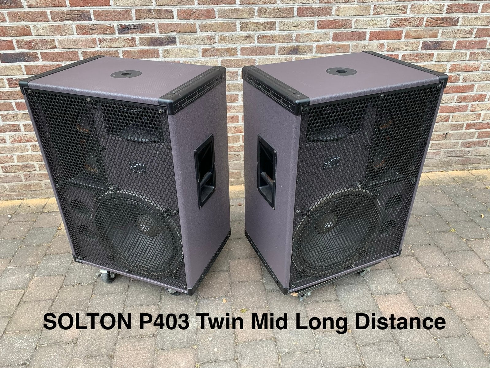 Paar SOLTON P403 Twin Mid Long Distance ,technisch origineel, Audio, Tv en Foto, Luidsprekers, Speakerset, Zo goed als nieuw, Ophalen