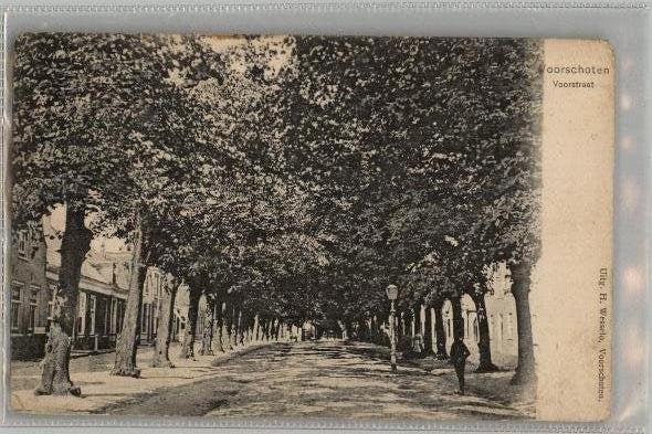 Voorschoten Voorstraat st 1913  uitg H. Wesselo, Verzamelen, Ansichtkaarten | Nederland, Ophalen of Verzenden, Voor 1920, Gelopen