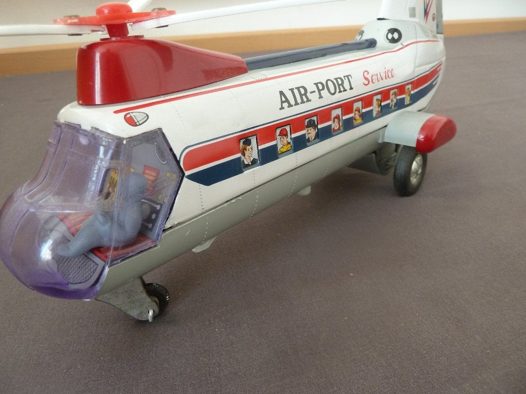 BLIKKEN ""VERTOL"" HELICOPTER (40 cm.) met verlichting JAPAN, Verzamelen, Ophalen of Verzenden, Gebruikt