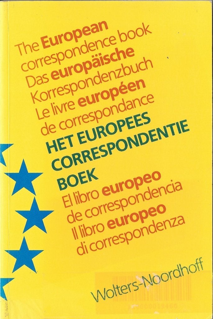 HET EUROPEES CORRESPONDENTIEBOEK- Ne/Du/Eng/Fr/Ital/Spaans, Zo goed als nieuw, Verschillende auteurs, Alpha, HBO