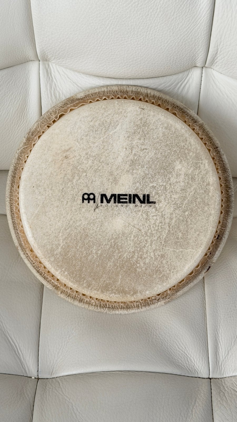 Origineel Meinl bongo trommelvel van echt leer, als nieuw, Ophalen of Verzenden, Gebruikt, Trommel
