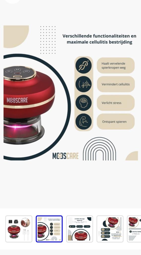 MCJSCARE Cellulitis Massage Apparaat - Cupping & Massage, Ophalen