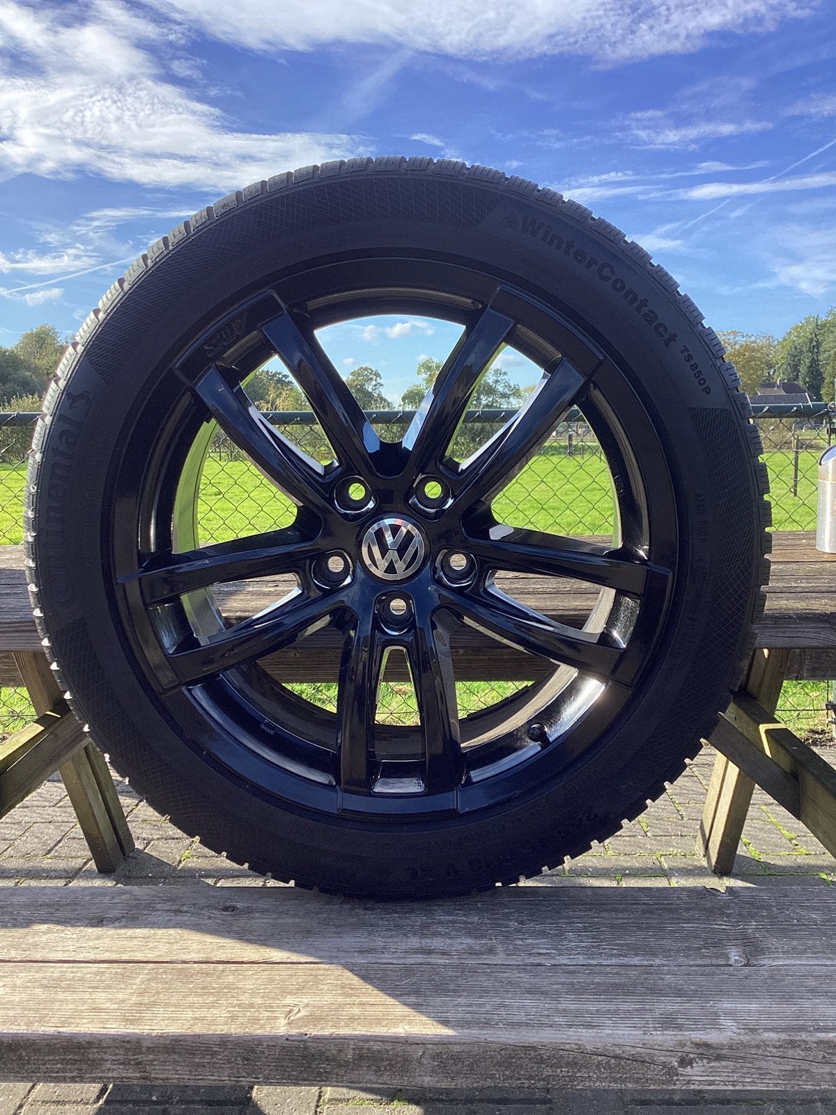 18” set Volkswagen T5/6/7 Transporter 245-45-18❄️band 4x8 mm, Auto-onderdelen, 18 inch, Banden en Velgen, Bestelwagen, Gebruikt