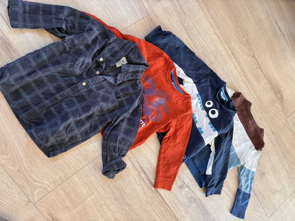 3 Truien en blouse lange mouw maat 92, Ophalen, Trui of Vest, Diverse merken, Zo goed als nieuw