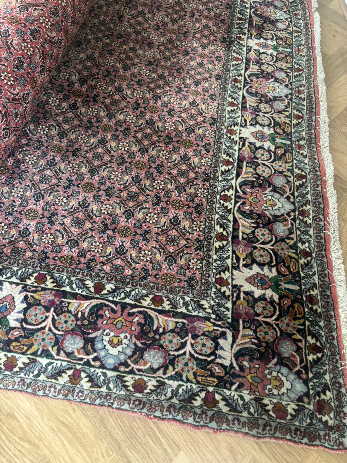 Handgeknoopt Perzisch Bidjar tapijt, Gebruikt, 200 cm of meer, Ophalen of Verzenden, 200 cm of meer