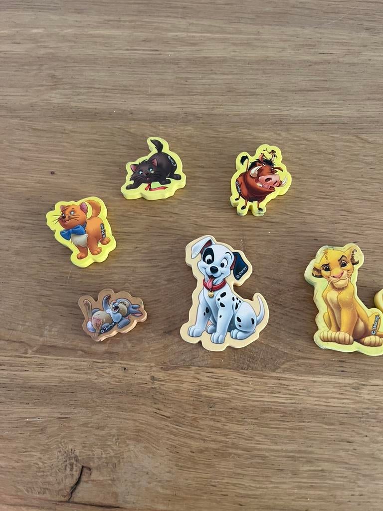 6 gummen Disney, (aristokatten,stampertje,lion king,dalmati), Ophalen of Verzenden, Gebruikt