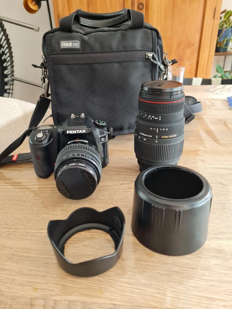 Pentax K100D Super met 2 lenzen en accessoires, Ophalen, Gebruikt, Spiegelreflex, Pentax