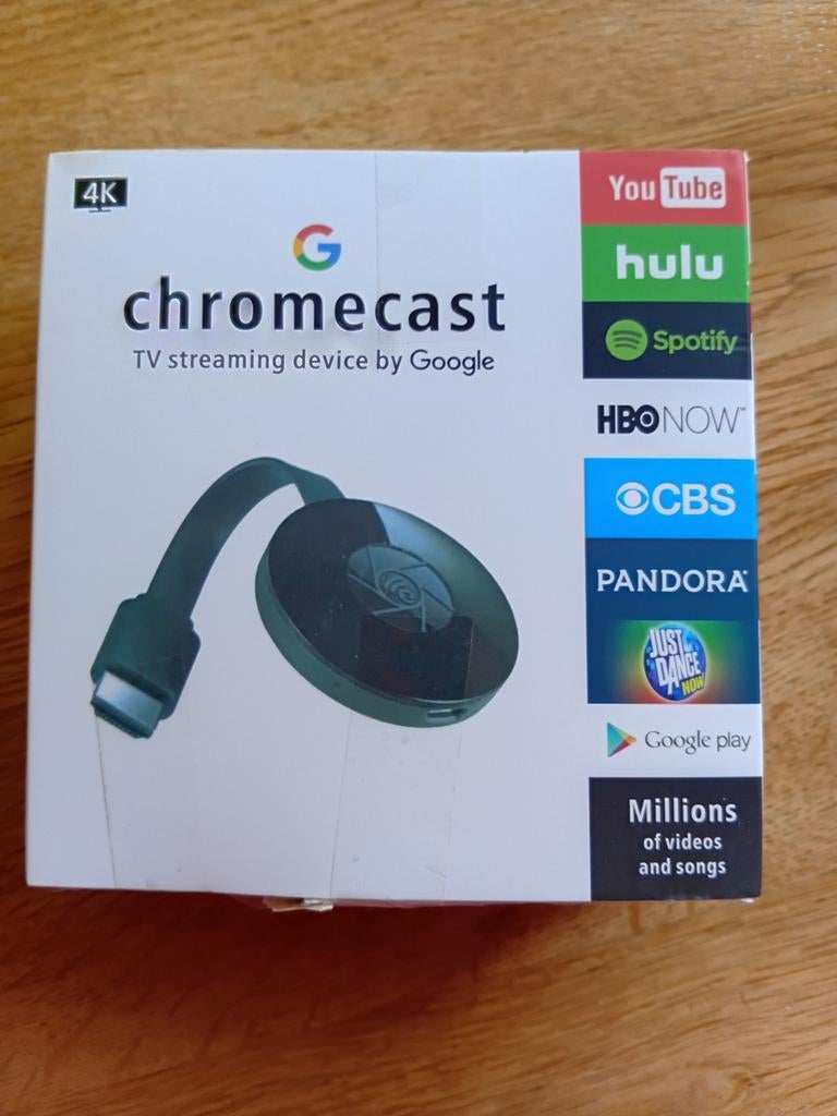 2 stuks Chromecast TV streaming device by Google 4K, Ophalen
