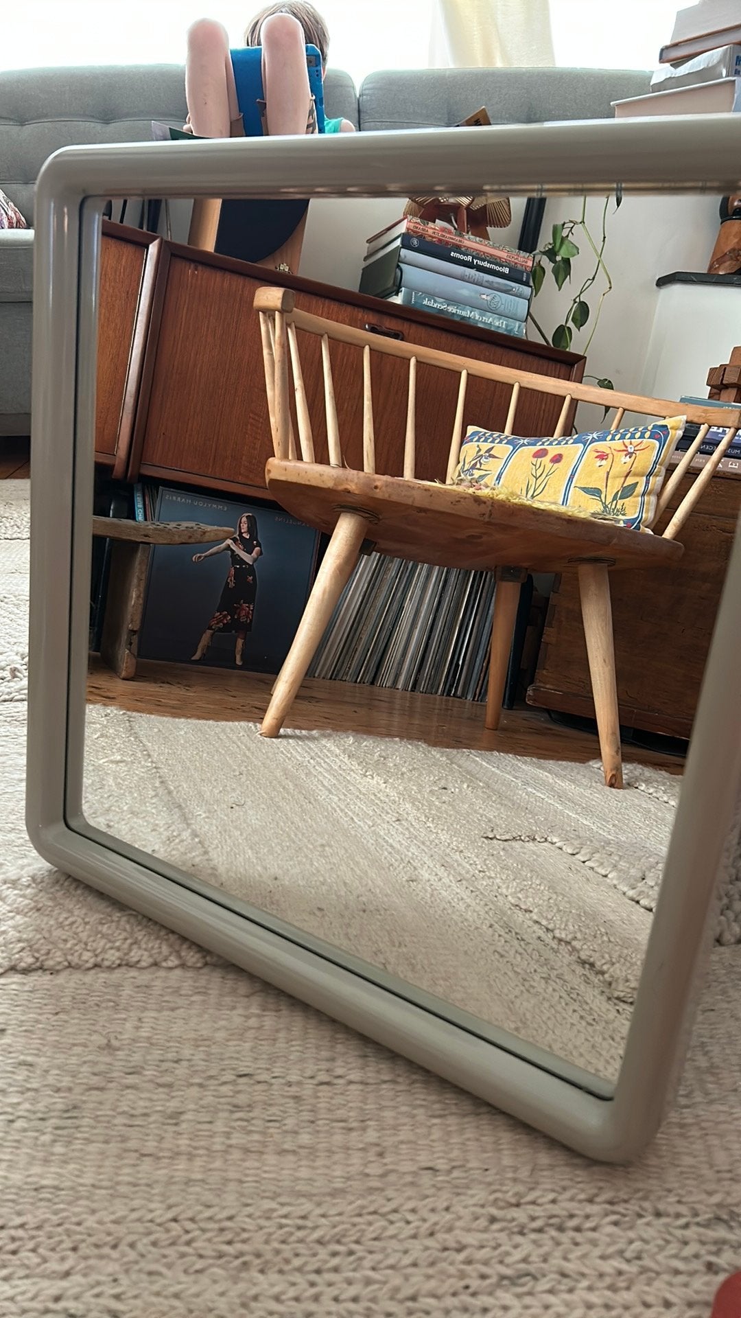 Vintage 1970 kunststof space age mirror spiegel Gedy? Italy, Minder dan 50 cm, Gebruikt, Vierkant, Ophalen of Verzenden