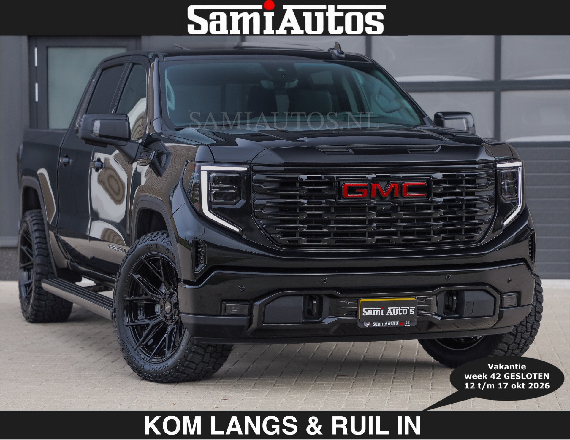 GMC Sierra BLACK OPS | DENALI 6.2 V8 426PK Full Option | €, Automaat, Dealer onderhouden, Met garantie (alle), 426 pk