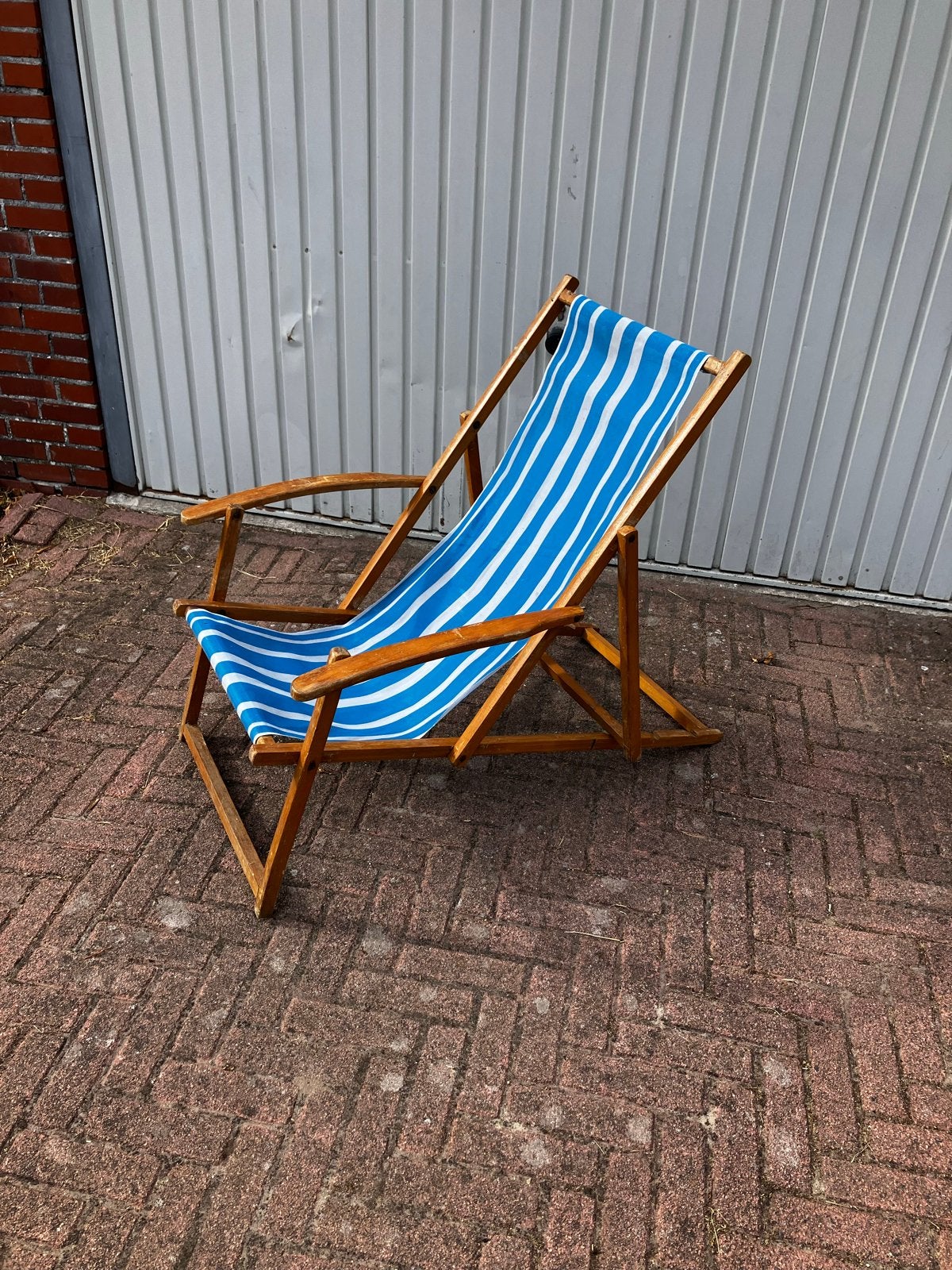 Retro strandstoel, Ophalen of Verzenden, Gebruikt, Campingstoel