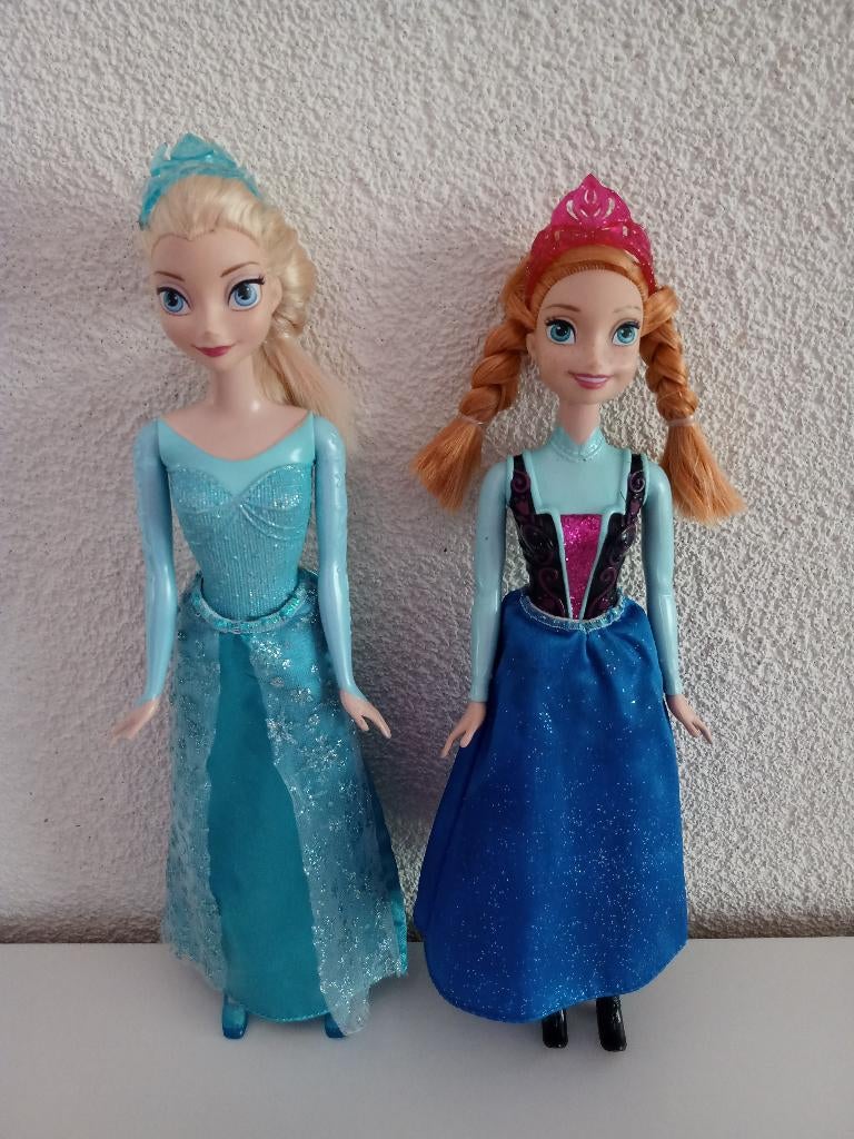 ELSA (CFB73) en ANNA (CFB81) Disney Frozen Sparkle, Ophalen of Verzenden, Gebruikt, Overige typen