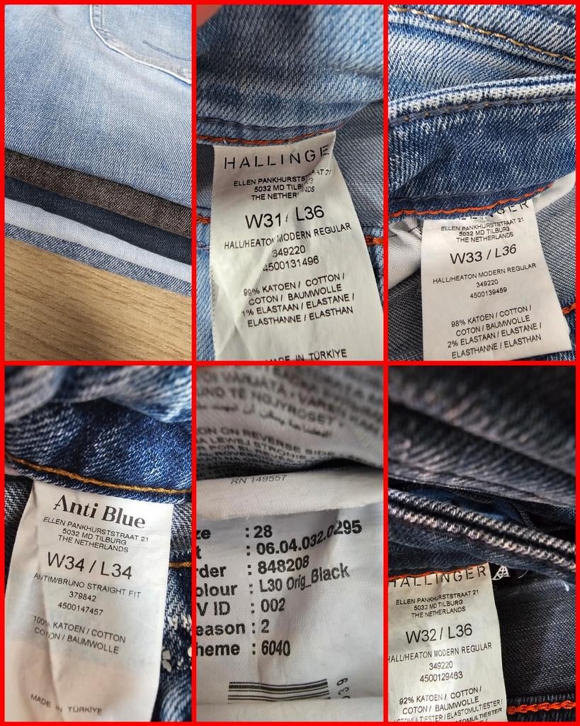 Hallinger en Anti Blue broeken, Kleding | Heren, Spijkerbroeken en Jeans, Ophalen of Verzenden, Zo goed als nieuw, Blauw, W32 (confectie 46) of kleiner