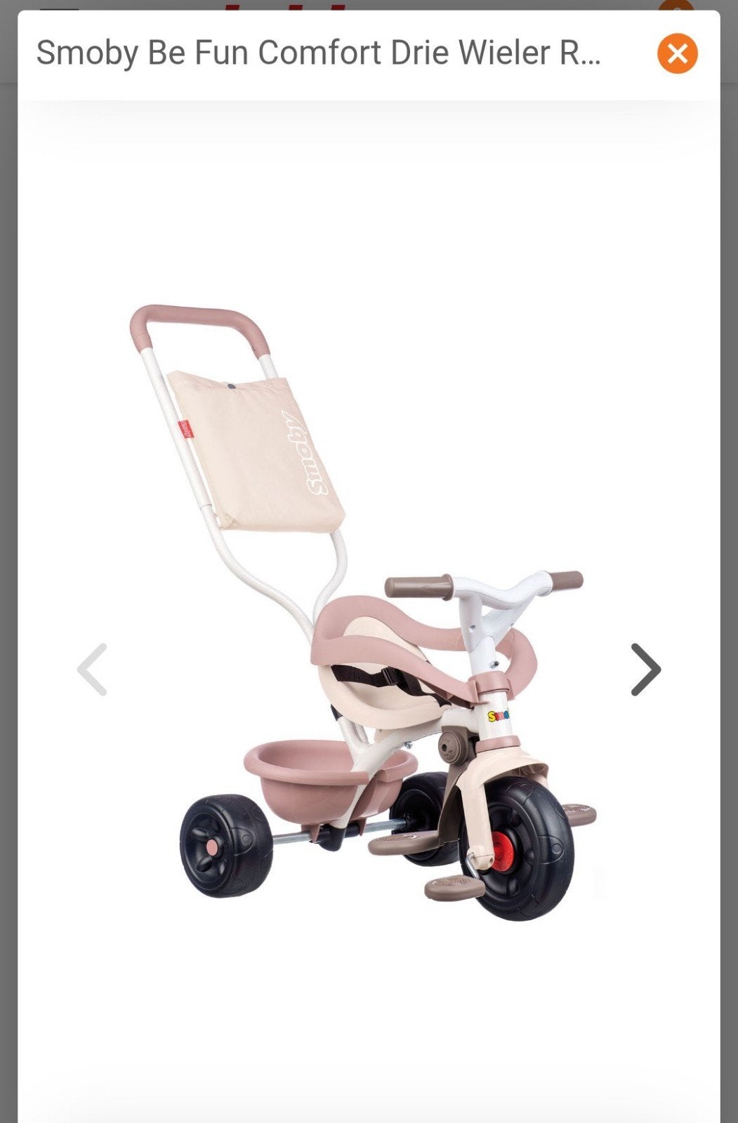 Smoby Be Fun Comfort Driewieler Roze, Fietsen en Brommers, Fietsen | Driewielers, Ophalen