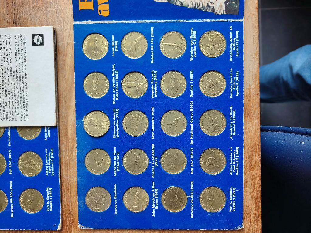Penningen Ruimteavontuur Shell, Verzenden, Overige materialen