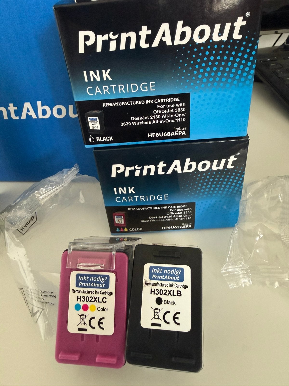 Nieuw HP 302 XL (zwart + kleur) printabout, Ophalen of Verzenden, Refurbished, Cartridge