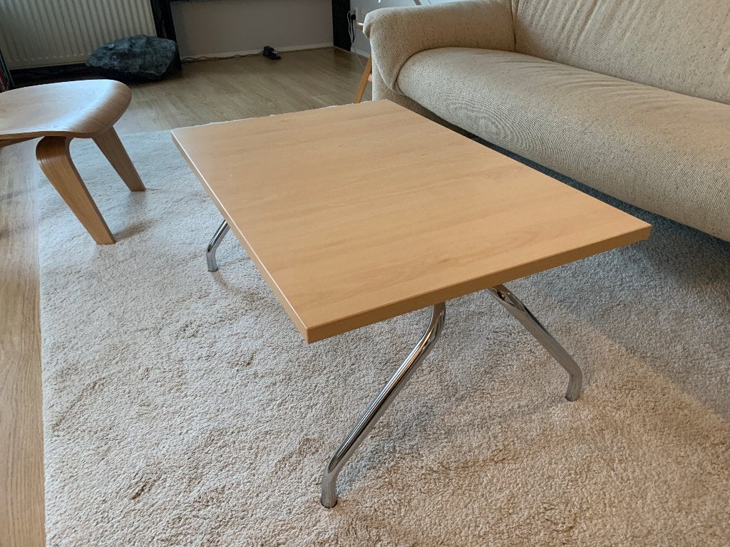 Salontafel hout chroom mid-century modern, Huis en Inrichting, Tafels | Salontafels, Ophalen, Nieuw, 50 tot 100 cm, Rechthoekig