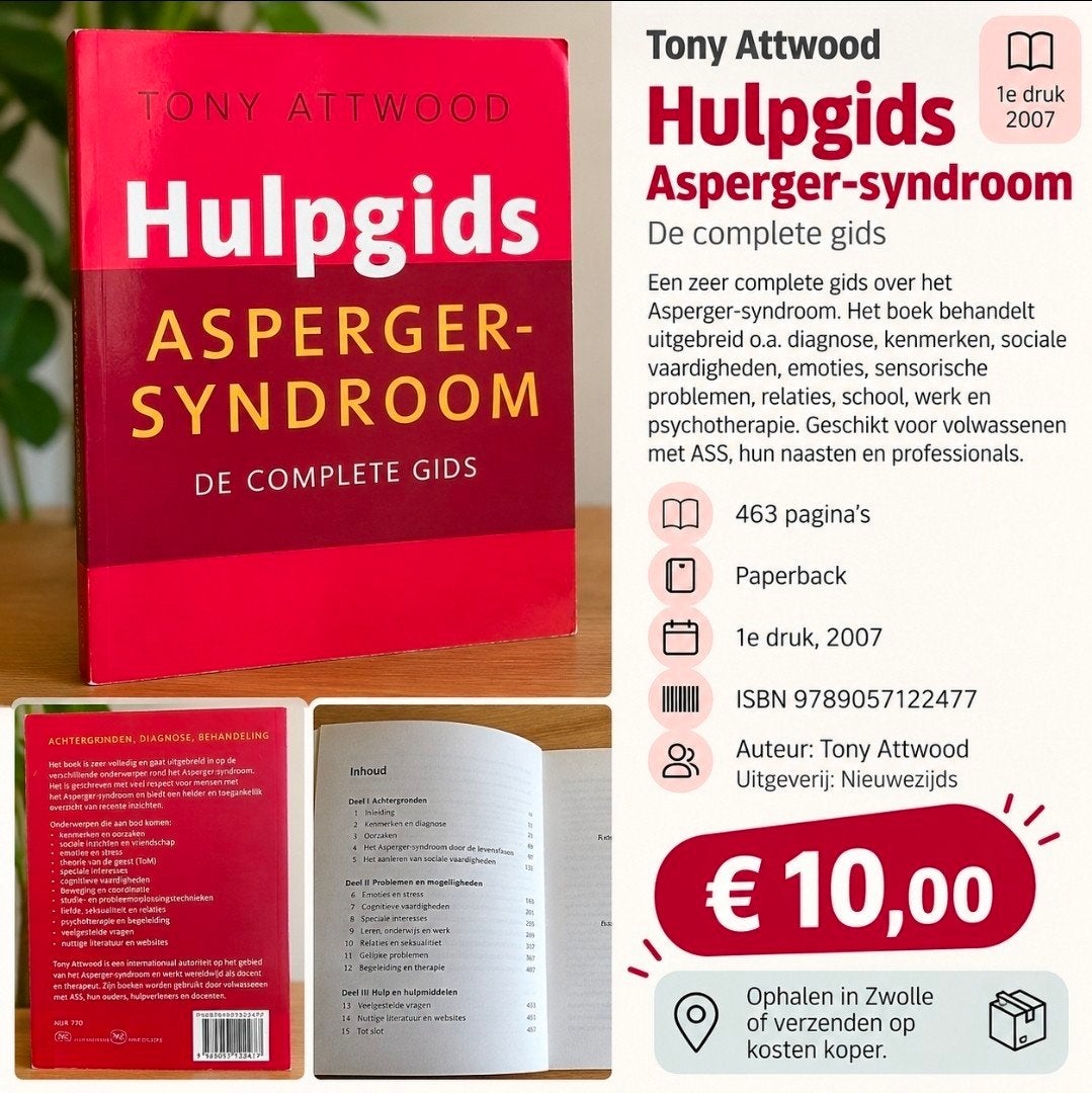 Hulpgids Asperger-syndroom: De complete gids - Tony Attwood, Boeken, Ophalen of Verzenden, Gelezen, Ziekte en Allergie, Tony Attwood