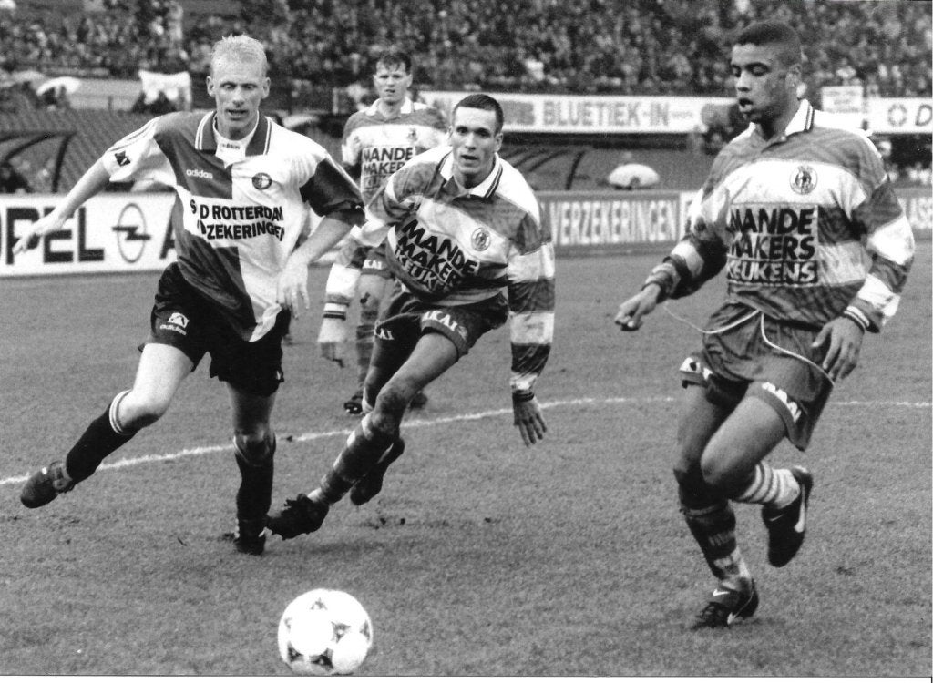 fotokaart 22-01-1995 Piet Bouts Feyenoord-Sparta, Verzenden, Feyenoord, Spelerskaart