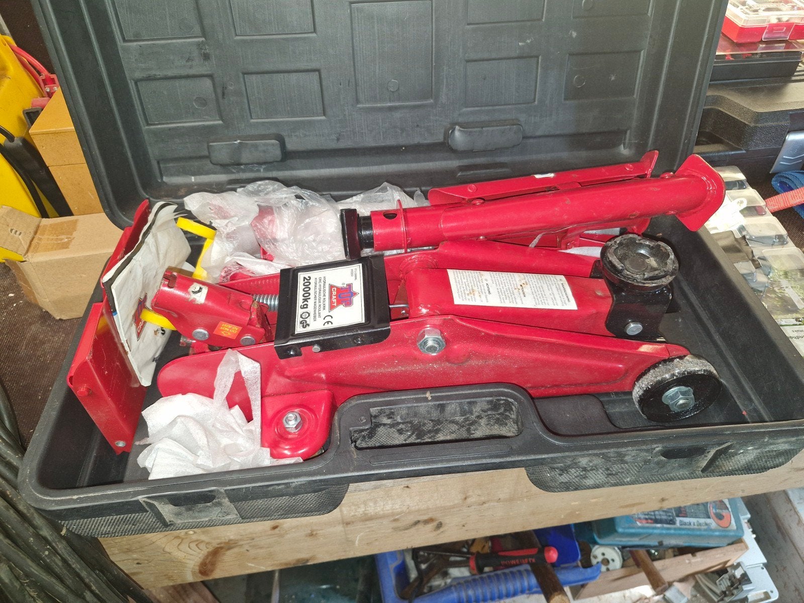 2 tons krik, Ophalen, Zo goed als nieuw, Hydraulisch, Garagekrik
