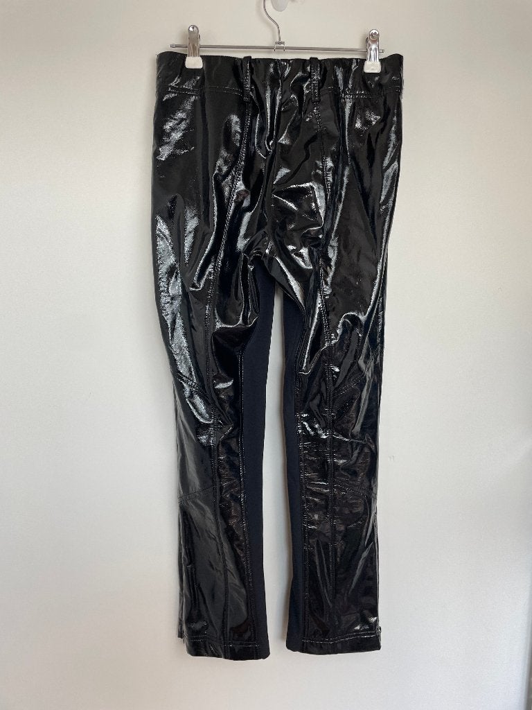 Marc Cain zwarte vinyl broek met elastisch gedeelte 2 / 36, MarcCain, Service@marc-cain.com, Zwart, Ophalen of Verzenden