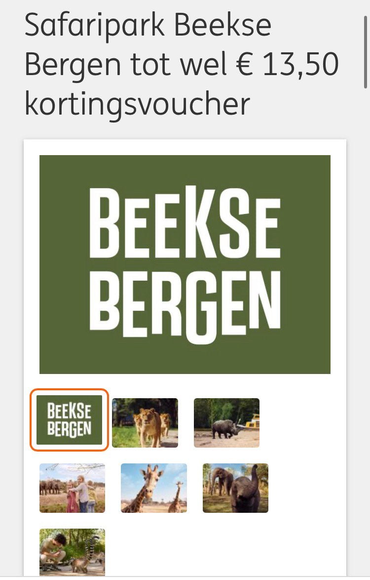 Beekse bergen kortingsvoucher tot €13,50 korting, Tickets en Kaartjes, Drie personen of meer, Kortingskaart