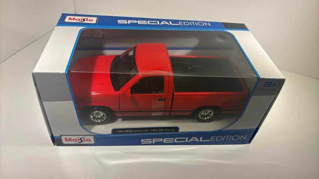 Chevrolet 454 ss pick up 1993 maisto 1.24, Maisto, Ophalen of Verzenden, A, A