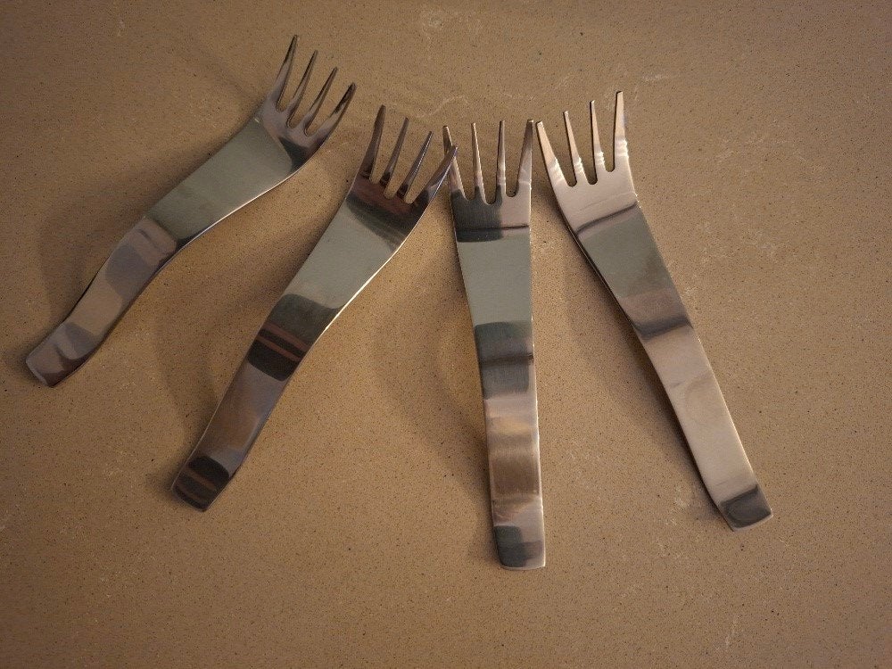set van tapas-/ amuse vorkjes, Ophalen of Verzenden, Overige materialen, Overige stijlen, Schaal of Schalen