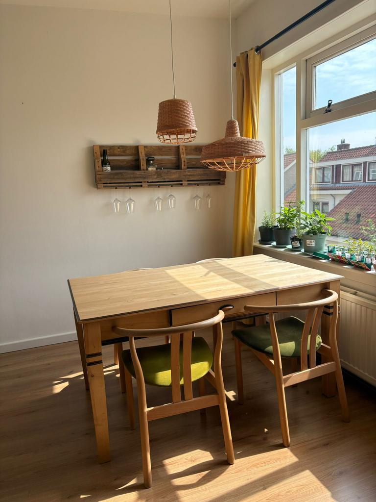 Houten tafel, Ophalen, Zo goed als nieuw, Rechthoekig, 50 tot 100 cm