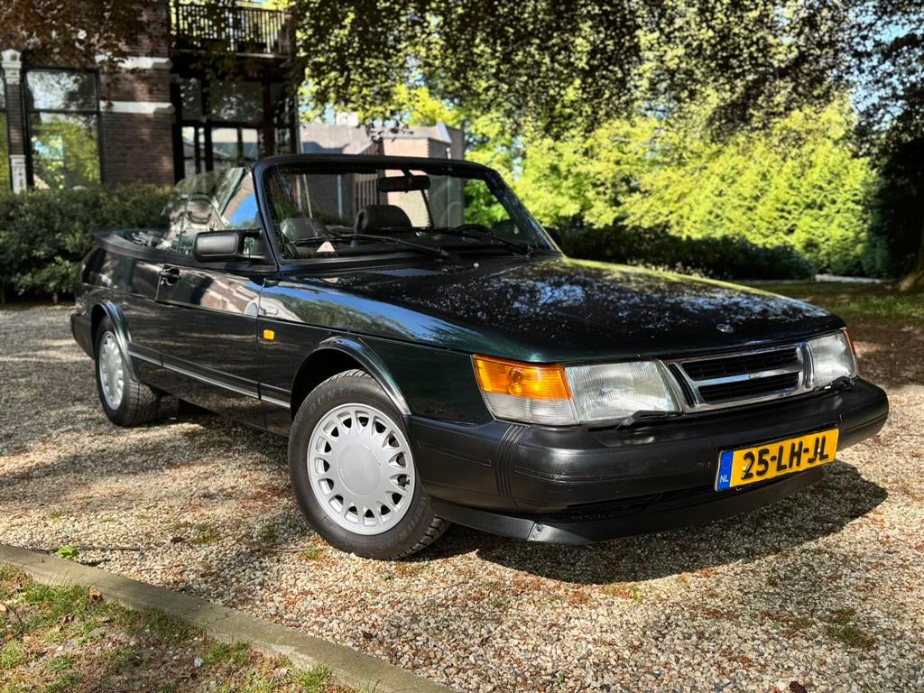 Saab 900 2.0 16 S Cabrio U9 1992 Groen, Voorwielaandrijving, 1280 kg, Zwart, 4 cilinders