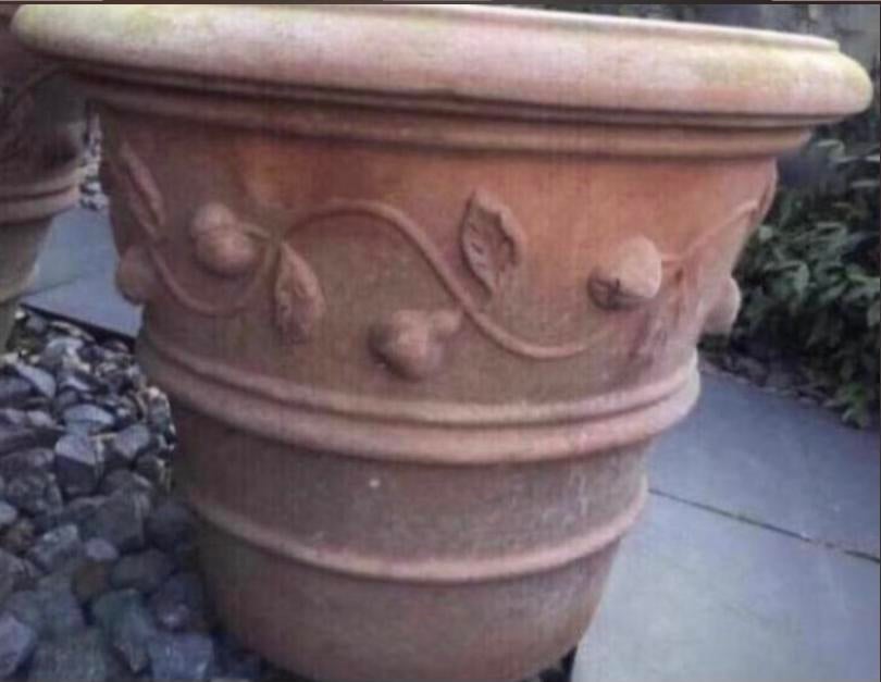 Grote Toscaanse terracotta pot 72cm Coto Archeo Impruneta, Gebruikt, 40 cm of meer, Rond, Ophalen of Verzenden