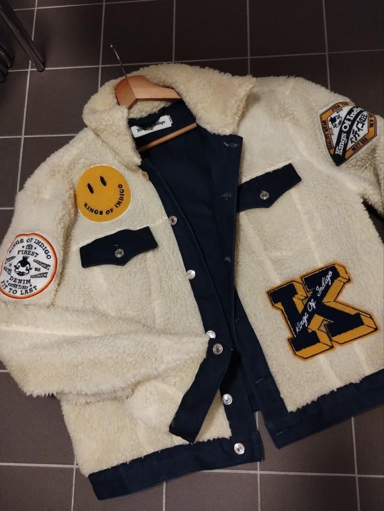 Kings of Indigo jeans Till Denim Sherpa Trucker maat XL, Ophalen of Verzenden, Nieuw, Maat 52/54 (L), Blauw