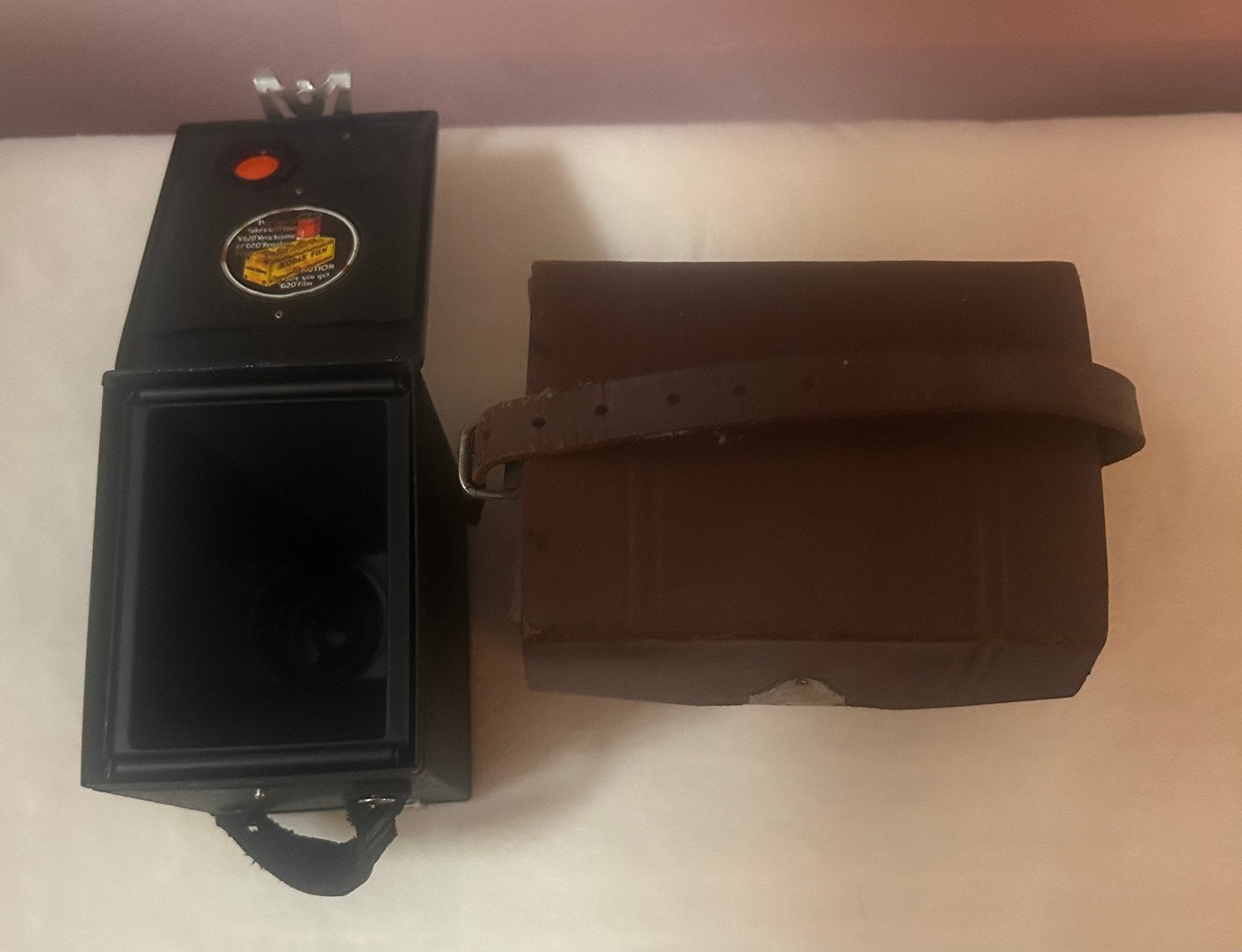 Ouderwetse kodak camera met originele koffer, Audio, Tv en Foto, Fotocamera's Analoog, Ophalen of Verzenden, Gebruikt, Compact