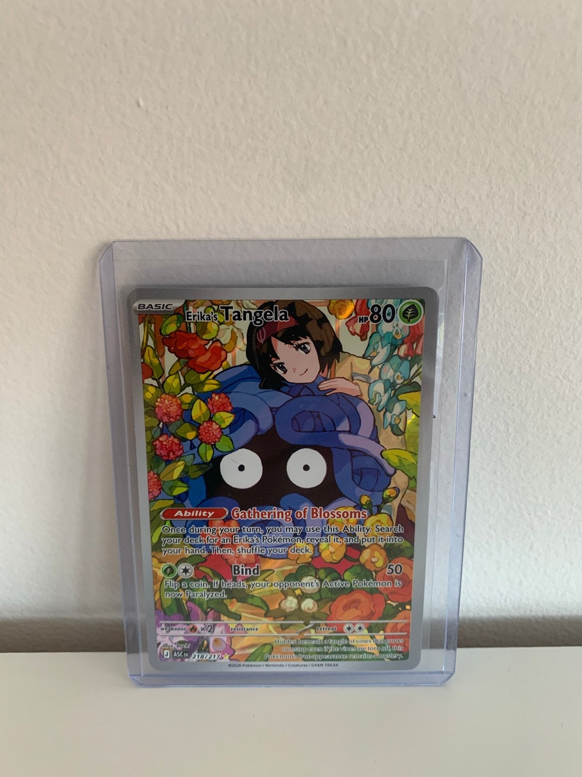 Erika's Tangela (Full Art) - Obsidian Flames, Ophalen of Verzenden, Zo goed als nieuw, Losse kaart