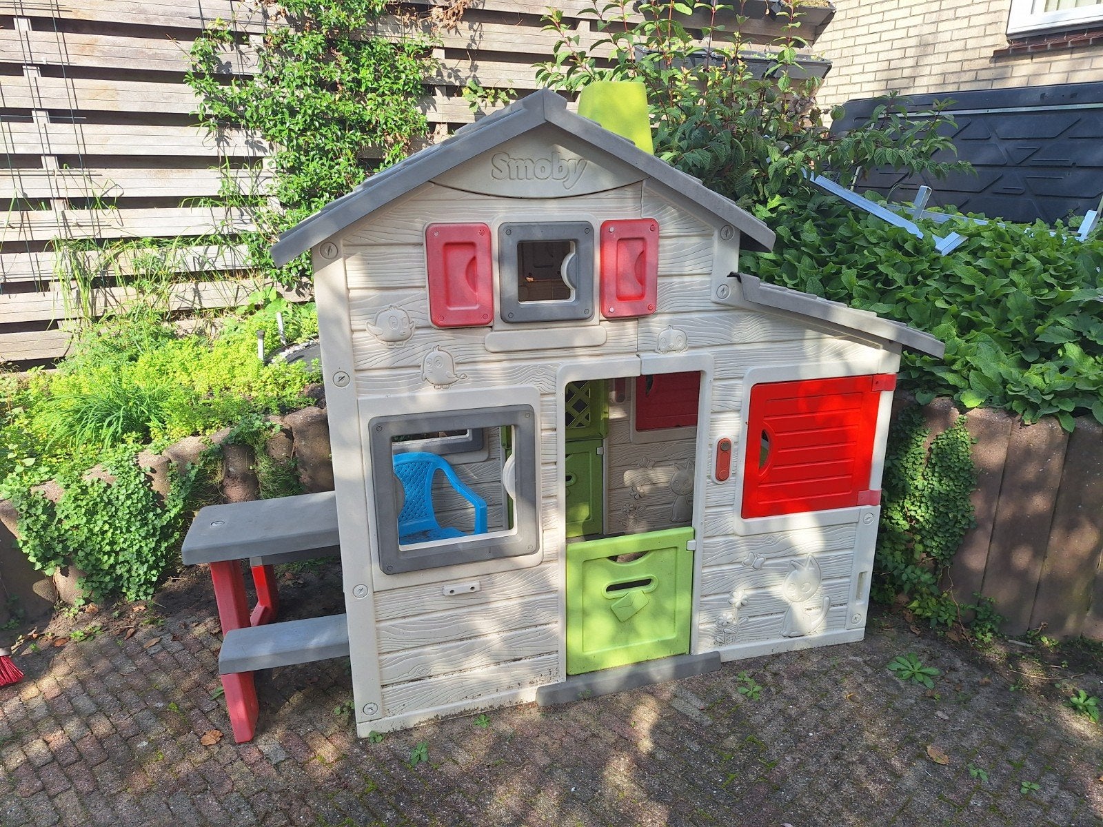 Smoby Speelhuisje met picknicktafel voor kinderen, Ophalen, Gebruikt, Kunststof