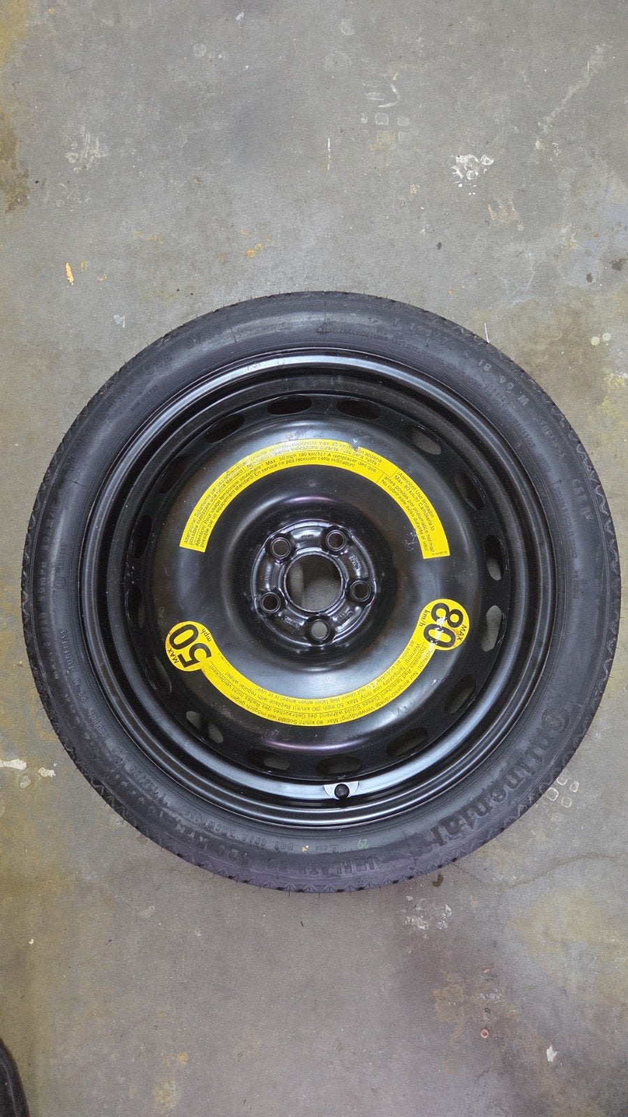 Audi TT thuiskomer 5x100 - reservewiel, Auto-onderdelen, Ophalen, 18 inch, Gebruikt, Banden en Velgen