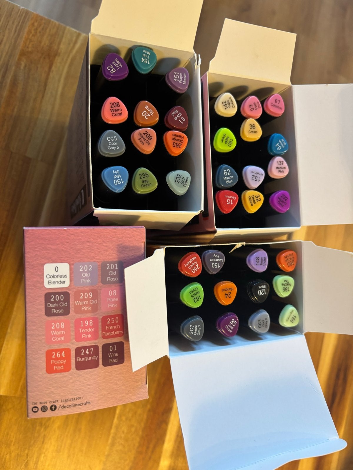 Decotime Crafts Alcohol Markers Set - Diverse Kleuren, Hobby en Vrije tijd, Tekenen, Ophalen of Verzenden, Zo goed als nieuw, Potlood of Stift
