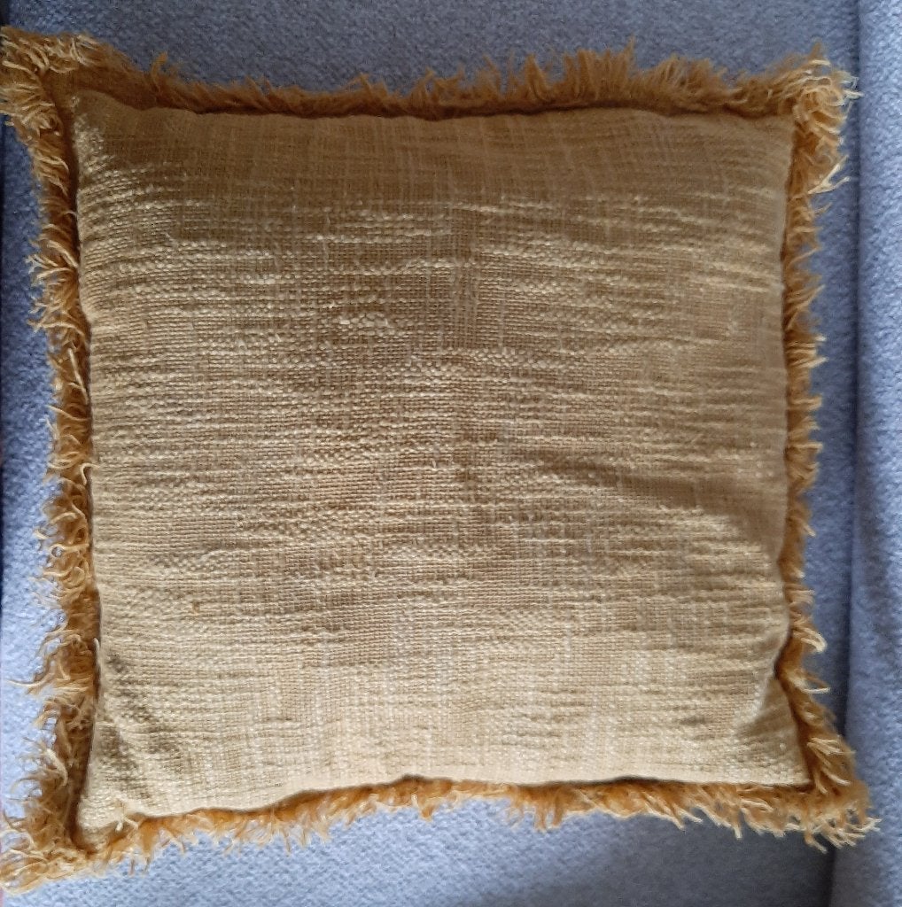 Unique living decoratief maisgeel kussentje 45 x 45 cm., Ophalen, Geel, Vierkant, Nieuw