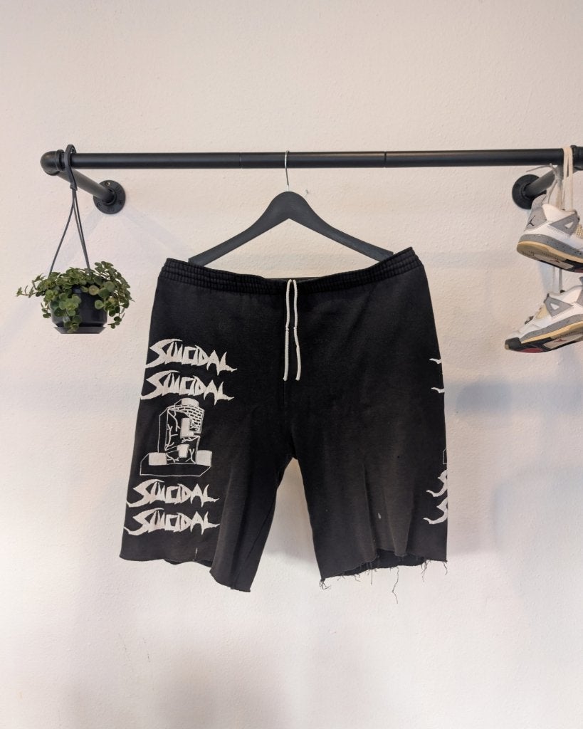 90s Suicidal Tendencies Cut-Off Faded Shorts — Large, Kleding | Heren, Zwart, Hanes, Gedragen, Hanes