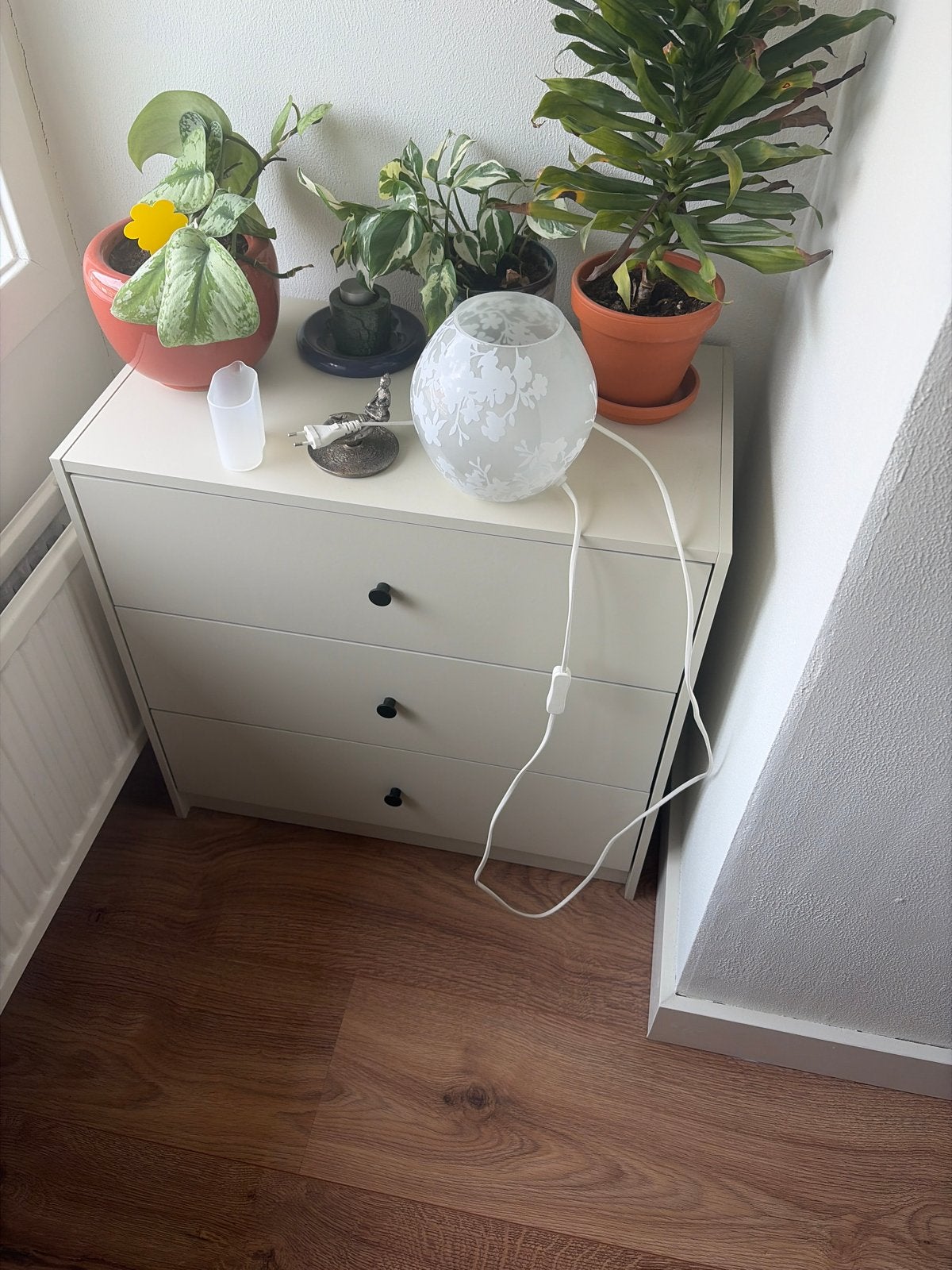 IKEA Koppang Ladekast met 3 lades - wit/lichtgrijs, Gebruikt, 3 of 4 laden, Minder dan 100 cm, 25 tot 50 cm