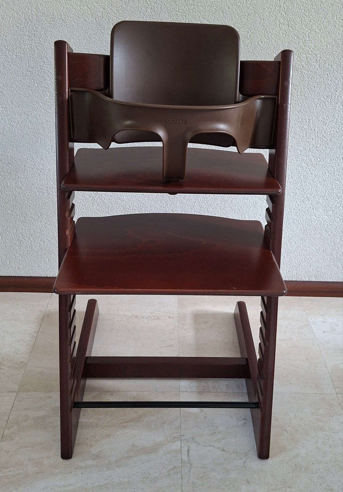Stokke tripp trapp walnoot met babyset en evt extra's, Ophalen, Meegroeistoel