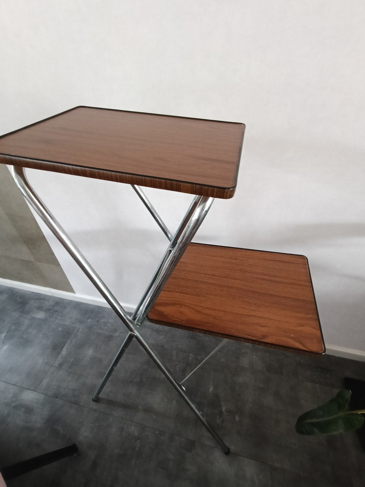 Vintage dia projectie standaard / bijzettafel, Audio, Tv en Foto, Ophalen, Gebruikt
