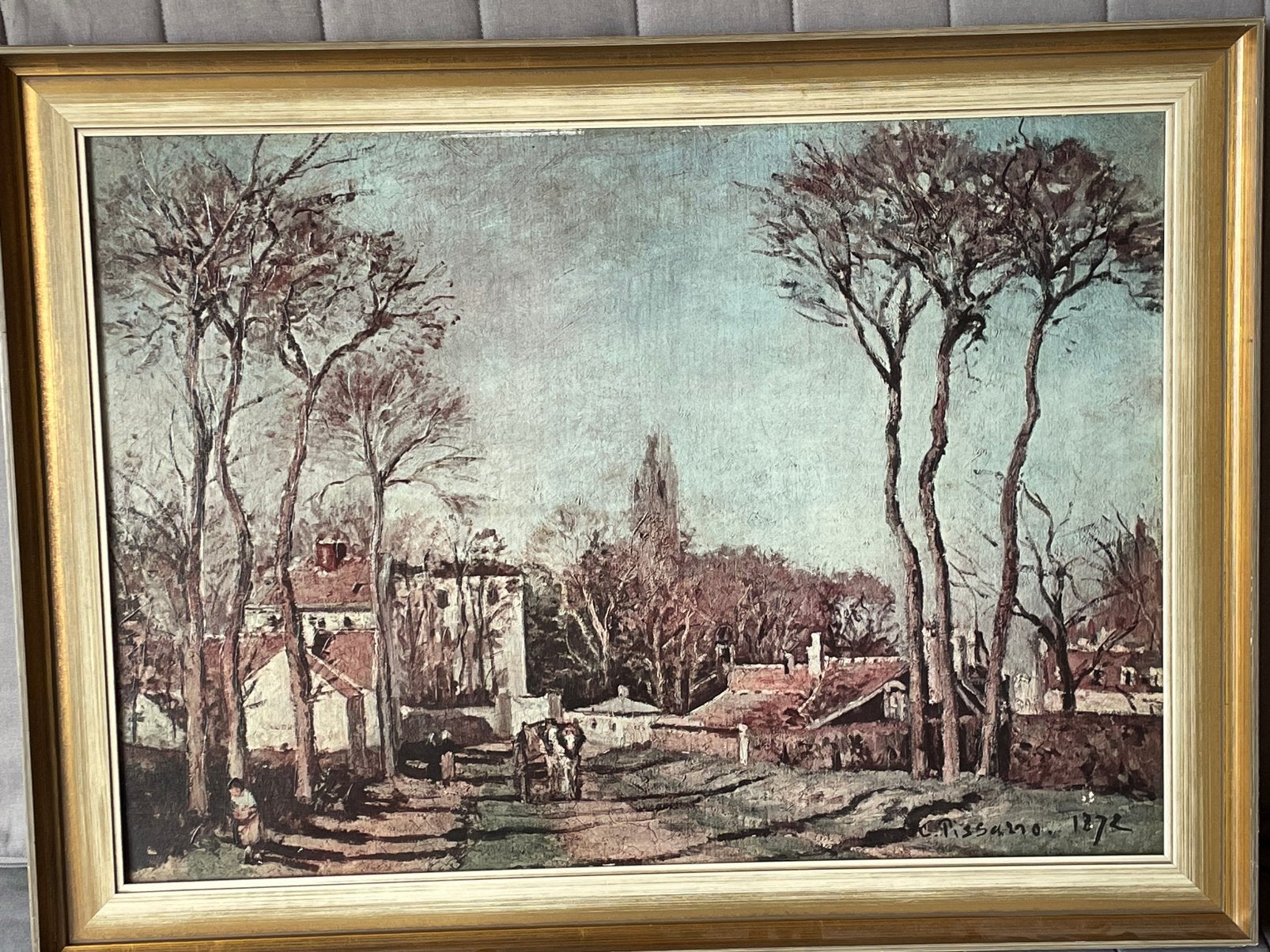 Te koop mooi schilderij, Ophalen, Vintage, Stads- / dorpsgezicht